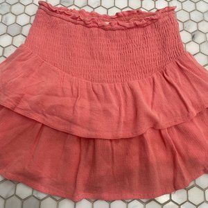 Hayden Girls smocked ruffle skirt, size S, pink